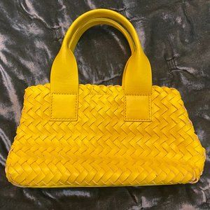 COS Mini Braided Leather Yellow Bag
